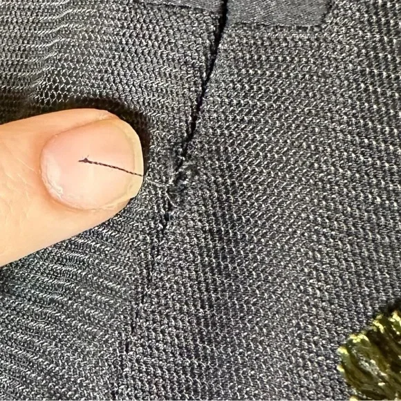 W by Worth Black And Green Embroidered Leaf Lace Shift Midi Dress SZ 0 - Picture 9 of 10